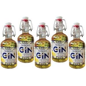Gin con limone di siracusa igp mignon miniature 10 cl 5 bottigliette
