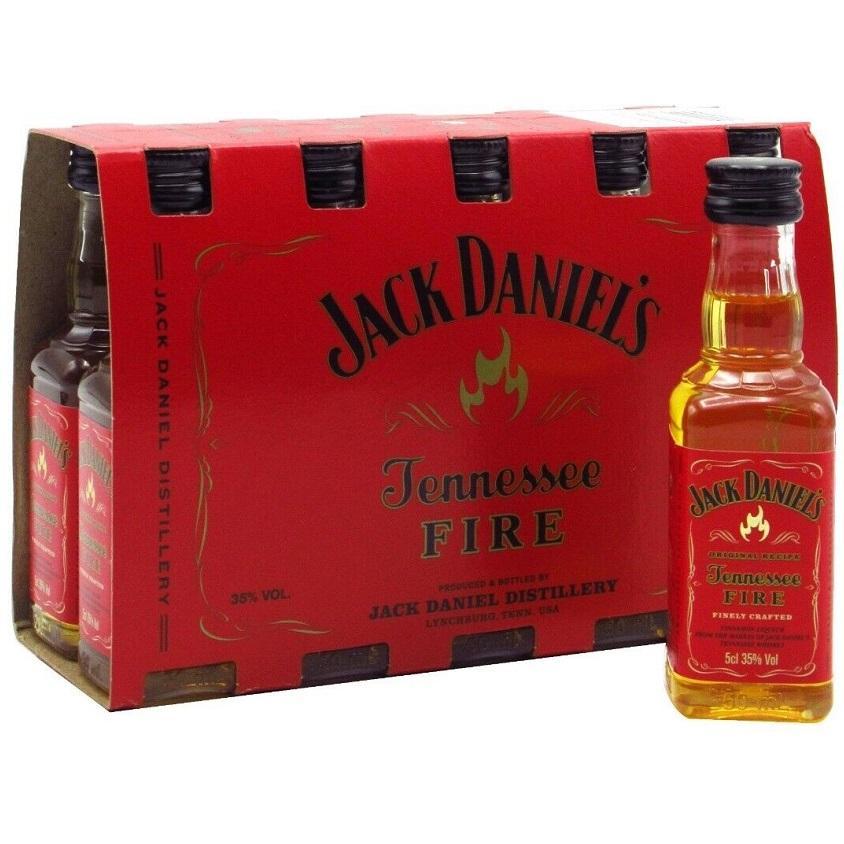 jack daniel's jack daniel's tennessee whiskey fine cinnamon mignon miniature 5 cl - 10 bottiglie