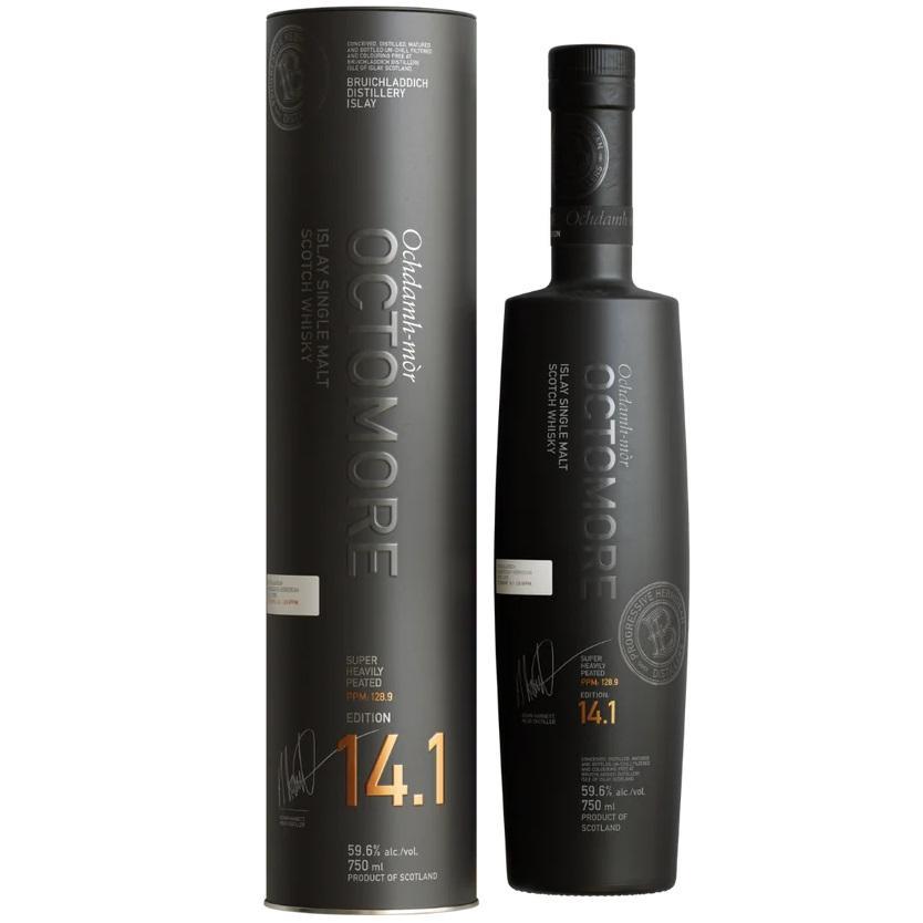 BRUICHLADDICH OCTOMORE 14.1 ISLAY SINGLE MALT SCOTCH WHISKY 70 CL IN ASTUCCIO