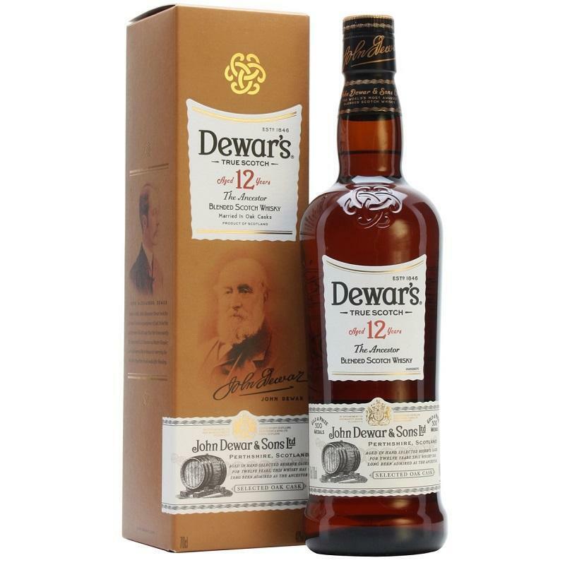 dewar's dewar's age 12 years blended scotch whisky married in oak cascks 70 cl in astuccio