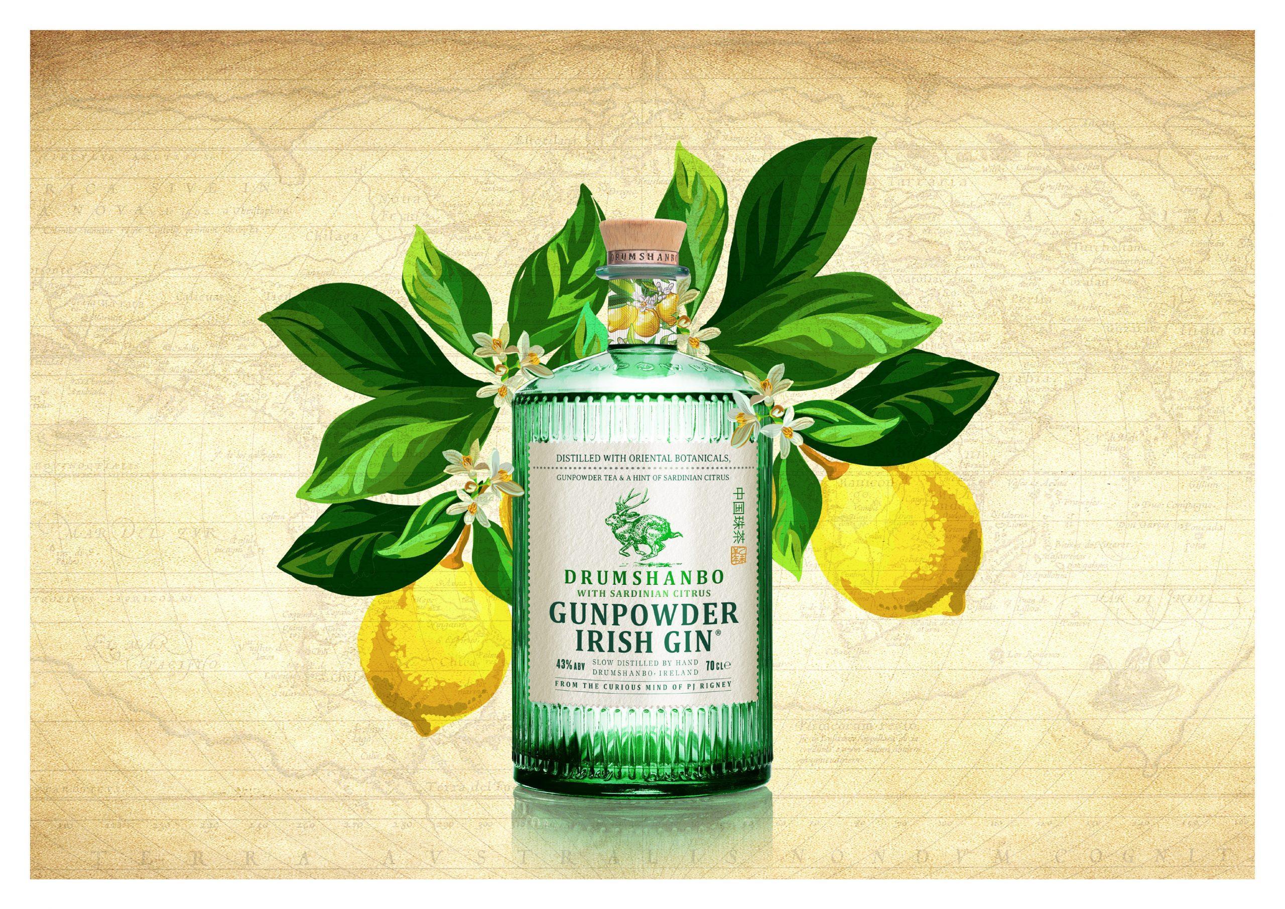 gunpowder irish gin gunpowder drum shanbo irish gin oriental botanicals sardinian citrus 70 cl