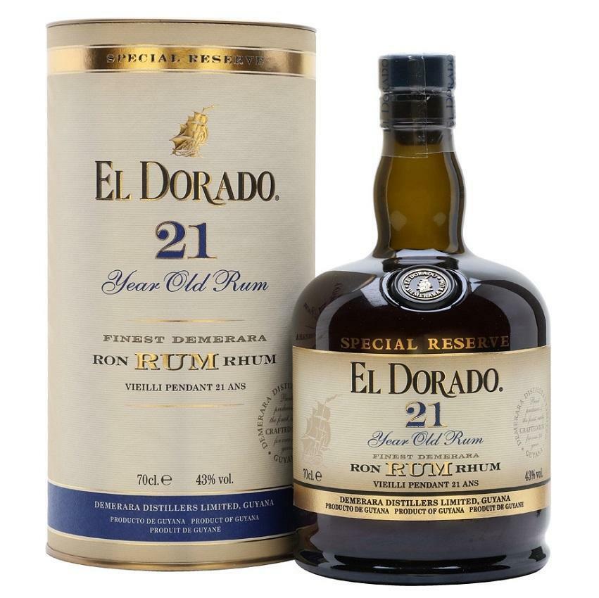 el dorado el dorado rum 21 anni finest demerara  special reserve 70 cl in astuccio