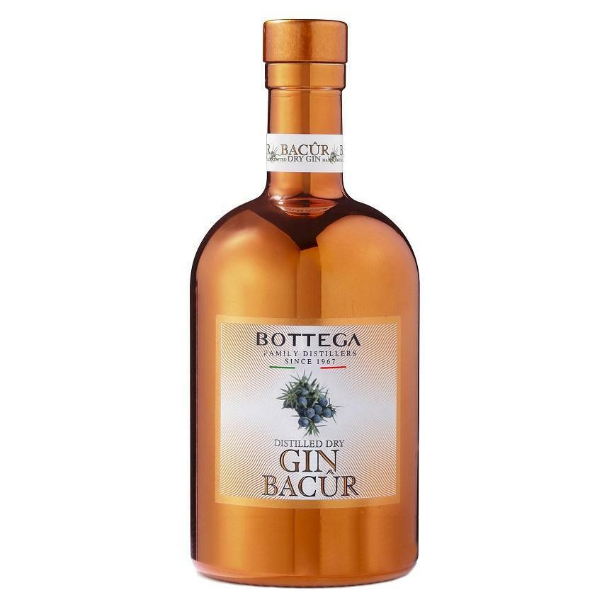 bottega bottega dry gin bacur 50 cl confezione regalo con due bicchieri