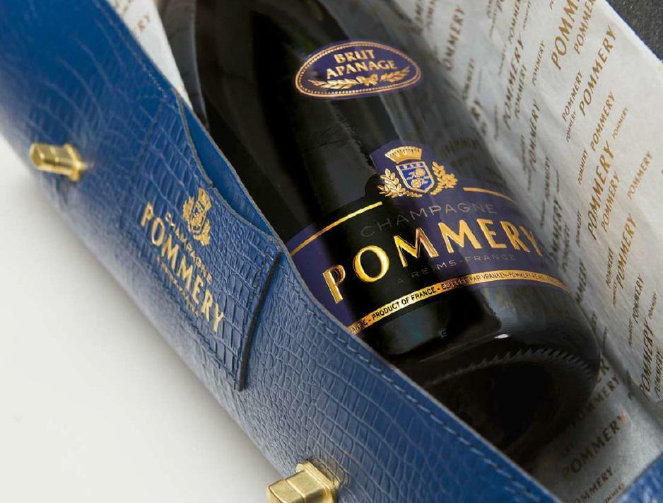 pommery pommery brut apanage magnum 1,5 lt in valigia di pelle - foto 2