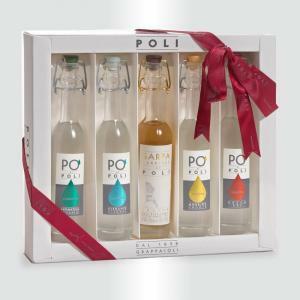 Confezione grappe 5 baby  da 10 cl in confezione regali