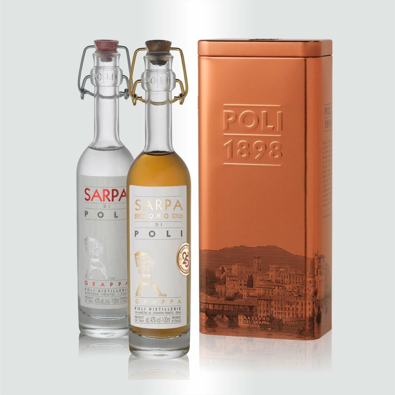 poli duetto confezione regalo con  sarpa di poli 100ml e poli oro 100ml in astuccio