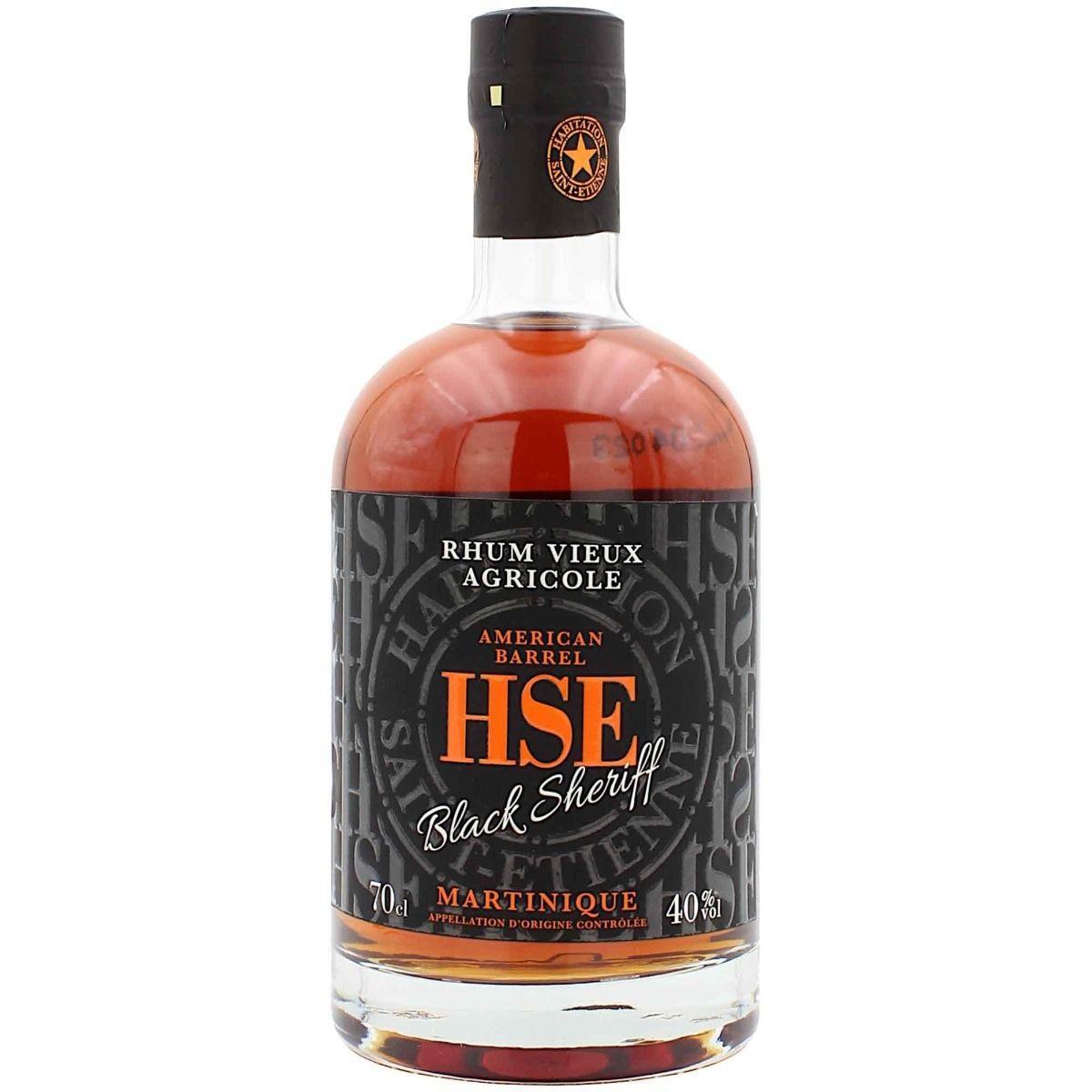 hse hse rhum vieux agricole black sheriff american barrel martinica 70 cl