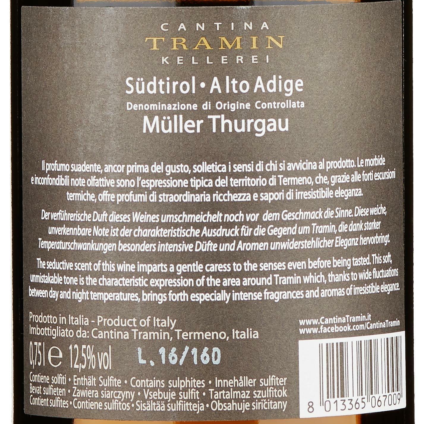 cantina tramin kellerei cantina tramin kellerei muller thurgau doc 2019 sudtirol alto adige 75 cl - foto 3