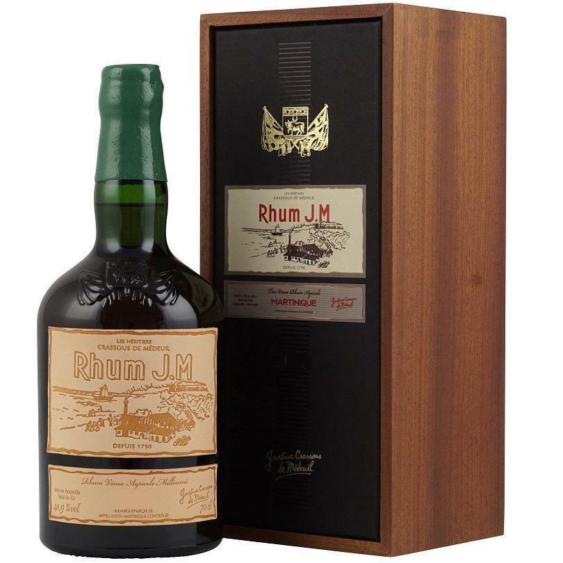 j.m j.m rhum vieux agricole 15y millesime 2002 70 cl in astuccio