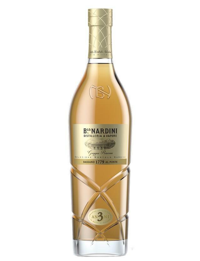 nardini grappa riserva 3 anni selezione bortolo nardini 70 cl in confezione regalo con 4 bicchieri