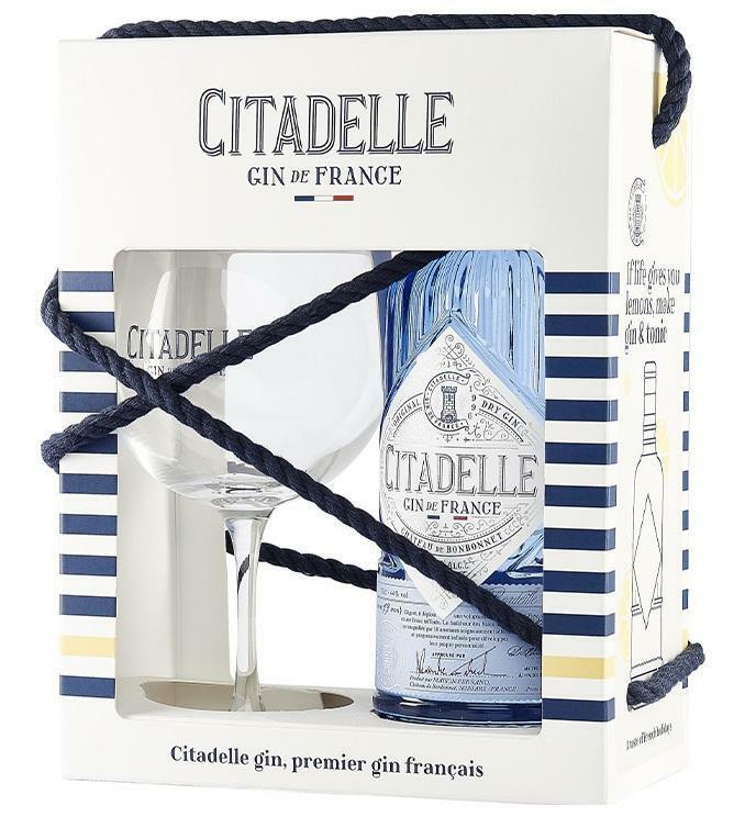 citadelle citadelle gin de france 70 cl glass pack con un bicchiere - foto 1