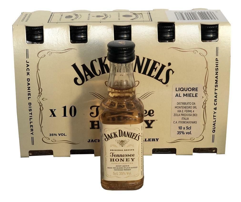 jack daniel's jack daniel's honey  miele mignon miniature 5 cl - 10 bottigliette