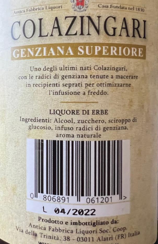 colazingari colazingari genziana superiore 70 cl - foto 2