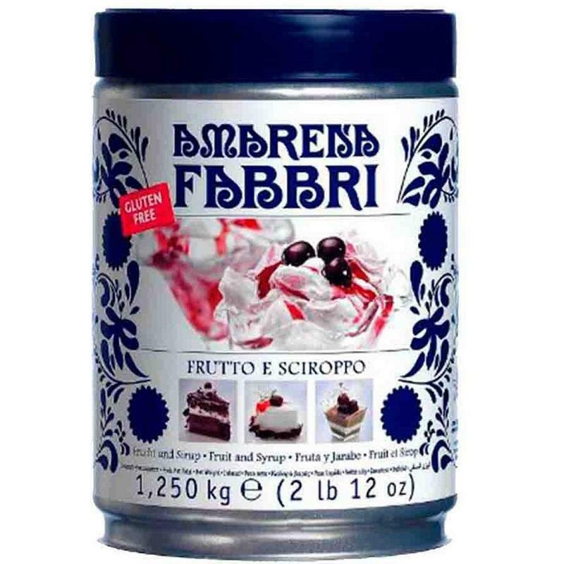 fabbri 1905 fabbri amarena in latta da 1,250 kg frutto e sciroppo gluten free - foto 1