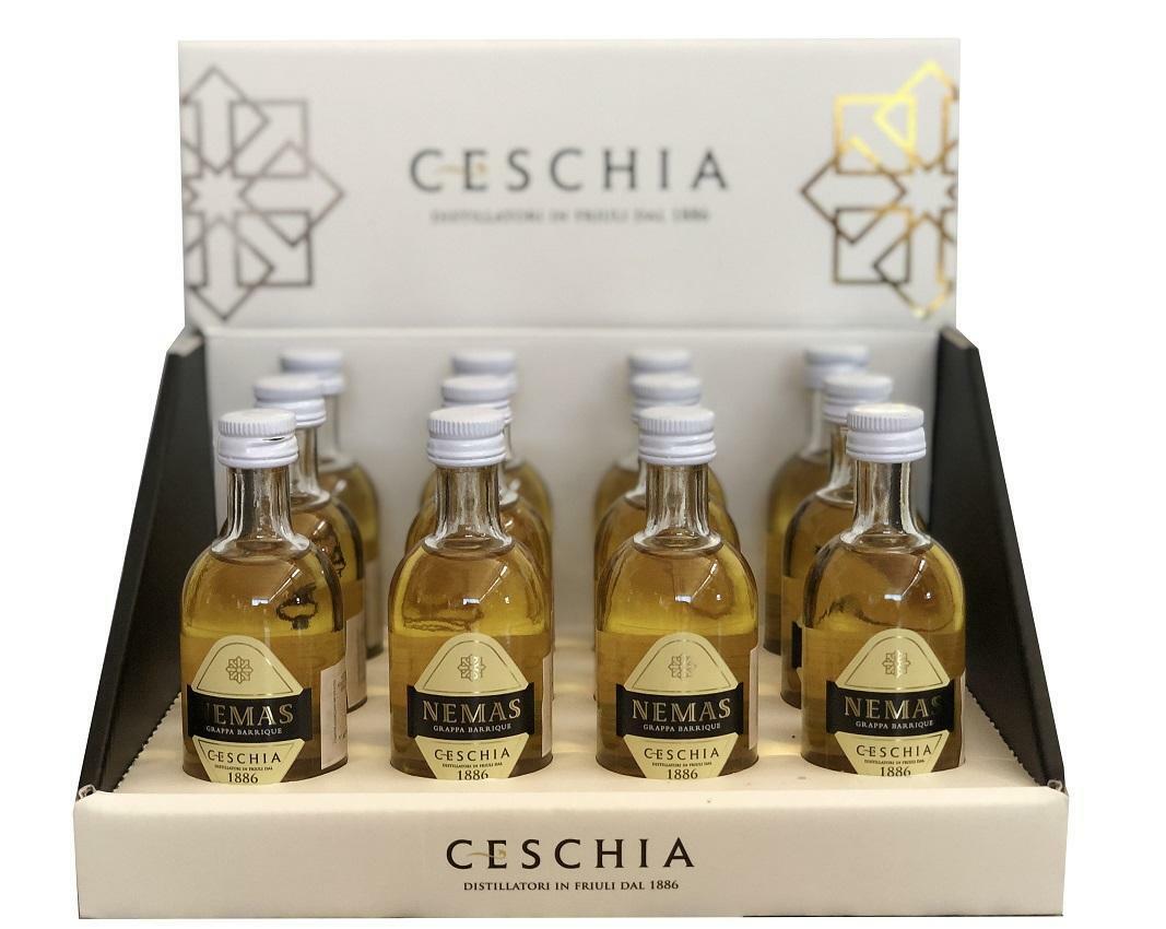 ceschia ceschia grappa nemas barricata mignon miniature 5 cl  - 12 bottigliette - foto 1