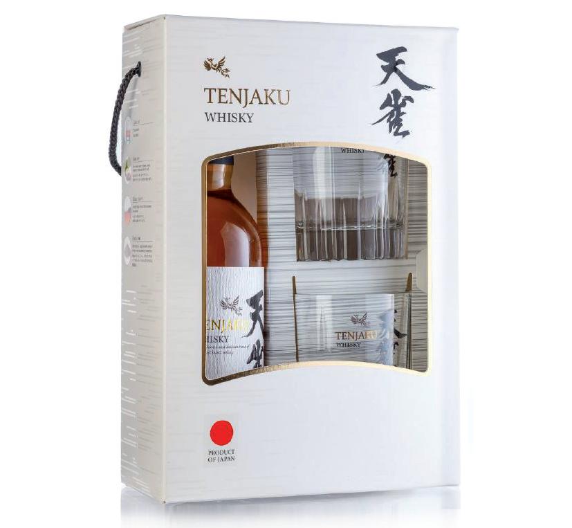 tenjaku tenjaku whisky japan blended 70 cl confezione con due bicchieri - foto 1