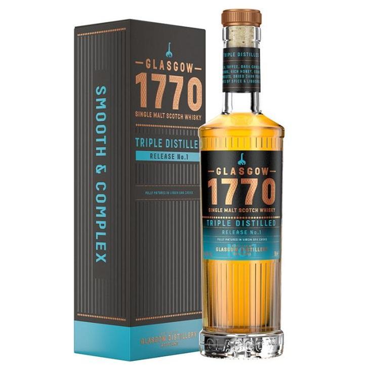 glasgow distillery glasgow distillery 1770 single malt scotch whisky triple distilled 50 cl - foto 1