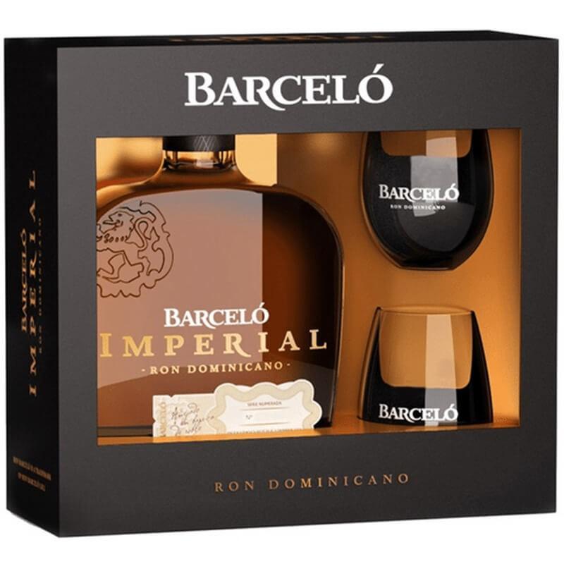 barcelo barcelo imperial ron dominicano con bicchieri 70 cl in astuccio - foto 1