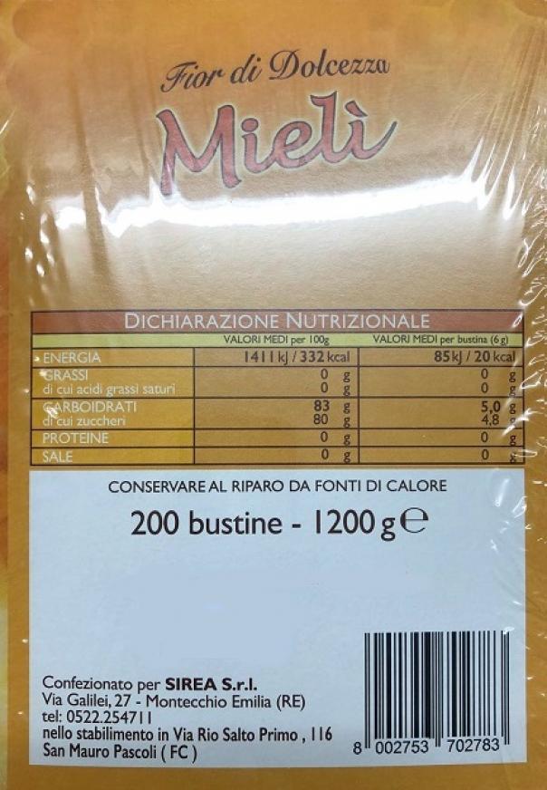 natfood natfood miele monodose mieli' 200 bustine 1200g - foto 2