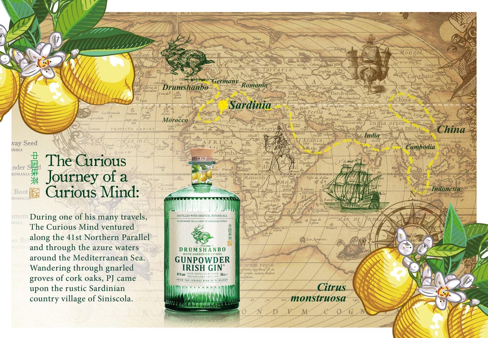 gunpowder irish gin gunpowder drum shanbo irish gin oriental botanicals sardinian citrus 70 cl