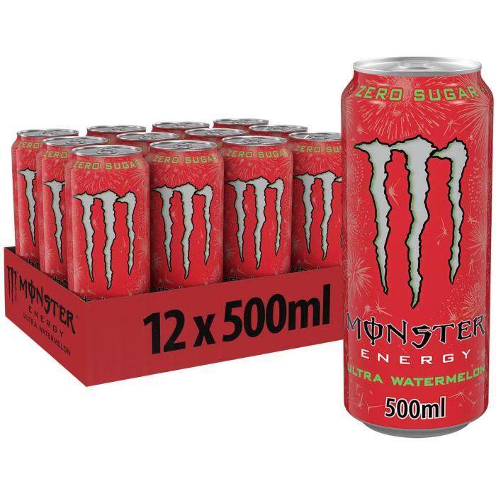 monster monster energy drink ultra watermelon 500 ml - 12 lattine - foto 1