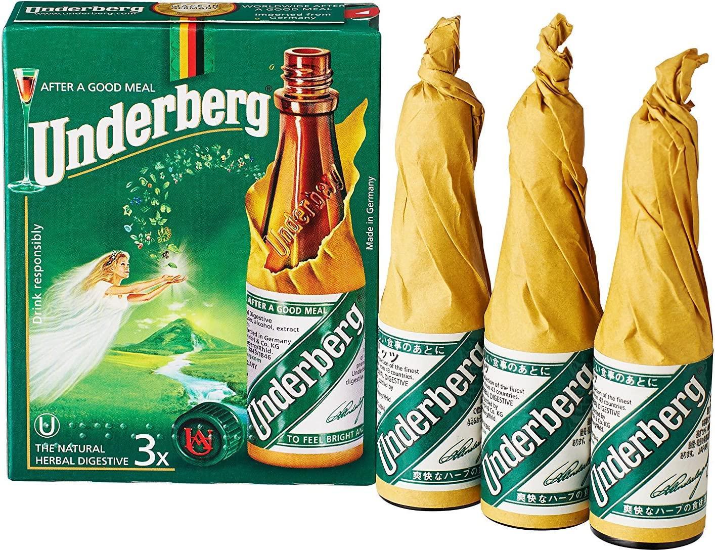 underberg underberg amaro 3 bottigliette mignon da 2 cl digestivo di erbe aromatico - foto 1