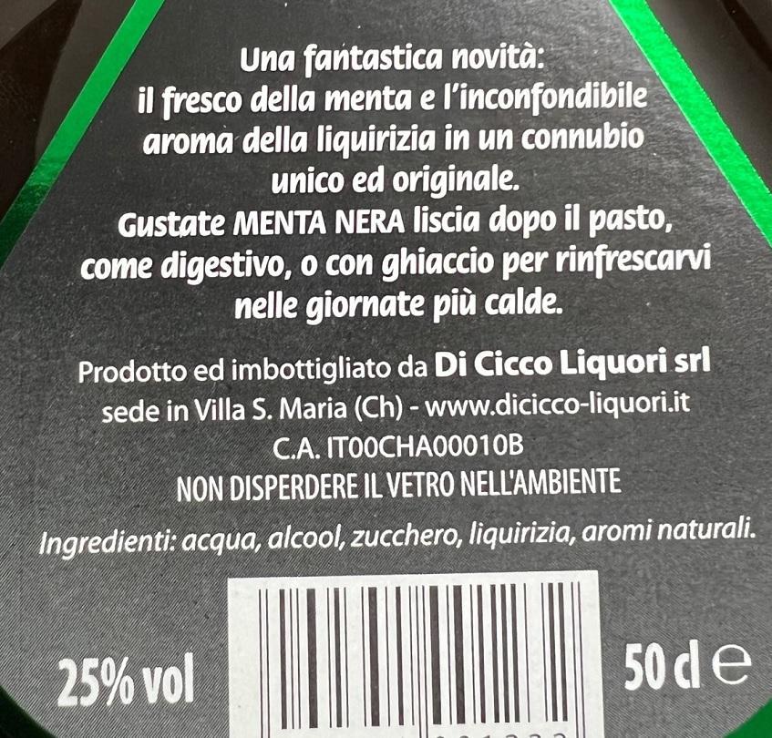 di cicco di cicco mentanera liquore di fresca menta alla liquirizia 50 cl - foto 2