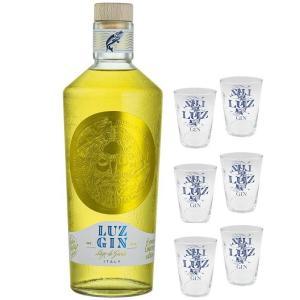 Luz gin lemoned limited edition lago di garda 70 cl con 6 bicchieri