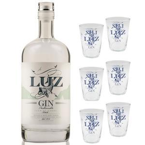 Gin luz lago di garda 70 cl con 6 bicchieri