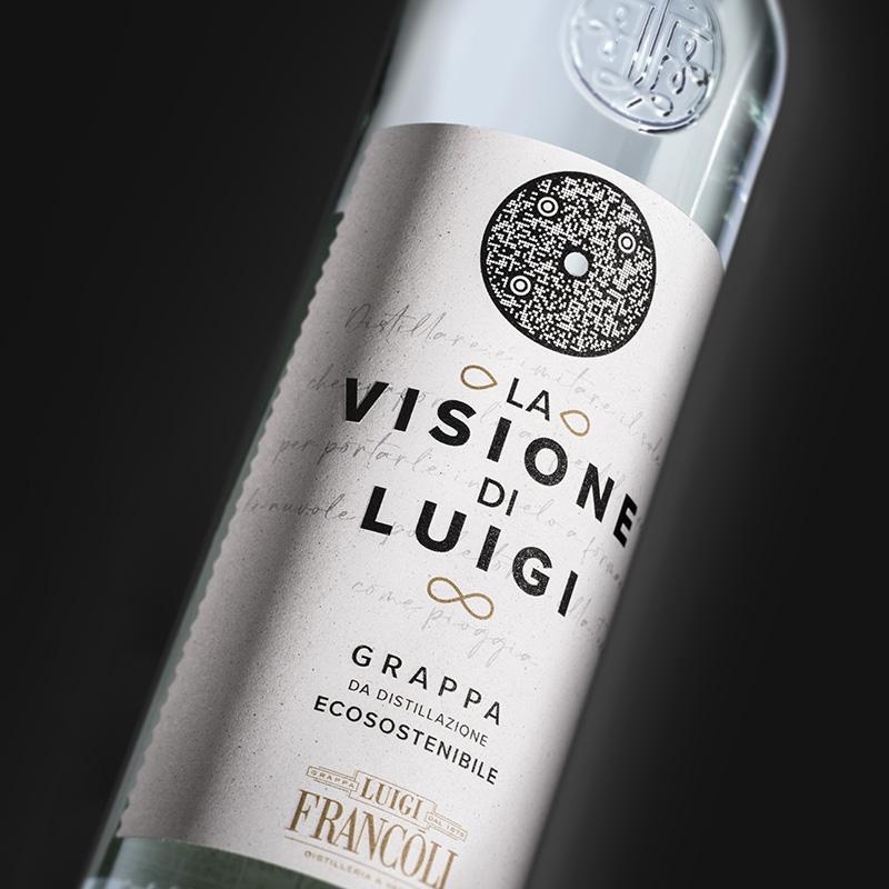 luigi francoli luigi francoli grappa la visione di luigi la bianca distillazione ecosostenibile 70 cl