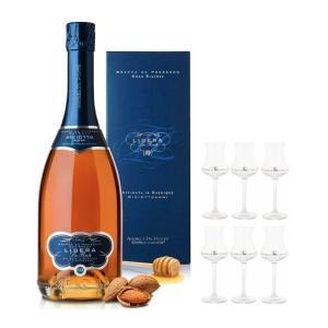 Grappa da prosecco gran riserva libera 70 cl in astuccio con 6 bicchieri