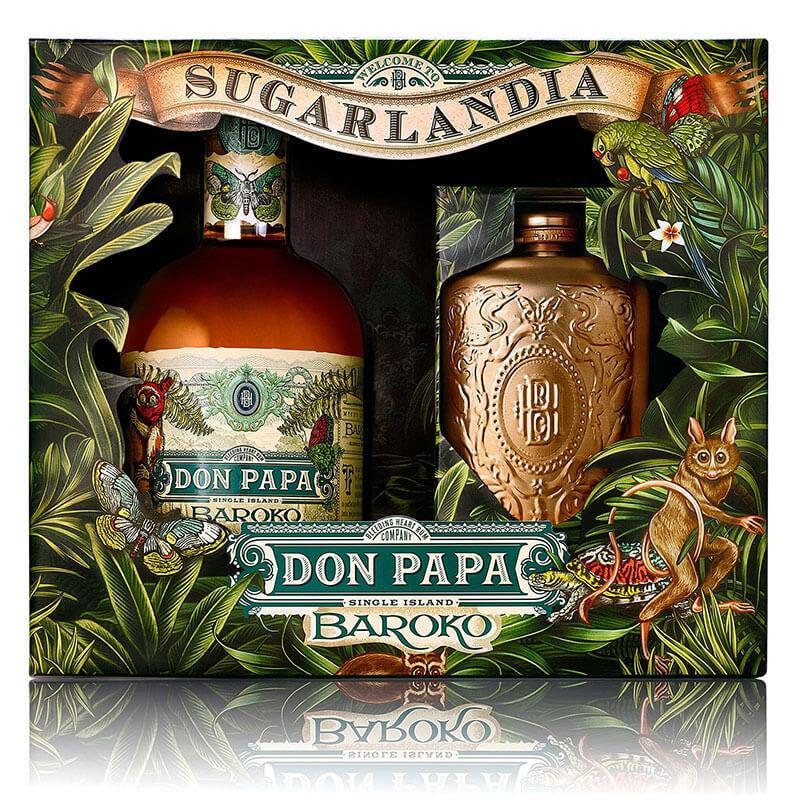 don papa don papa baroko confezione con fiaschetta aged in oak philippines 70 cl - foto 1