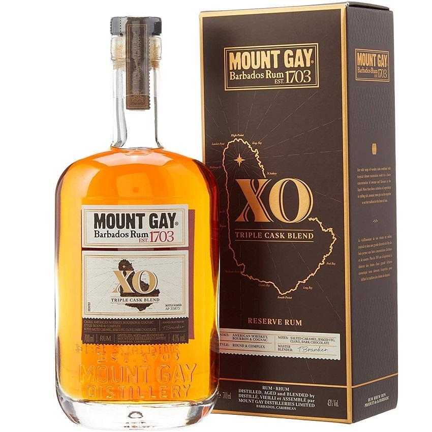 mount gay mount gay xo rum barbados est. 1703  70 cl in astuccio - foto 1