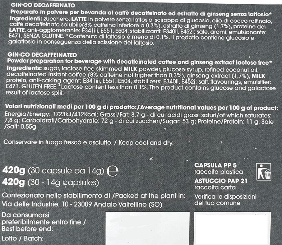 natfood natfood ginseng decaffeinato ginco solubile gin-co capsule compatibile dolce gusto nescafe' 30 capsule - foto 2