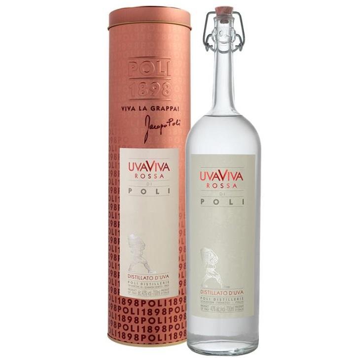 poli poli uvaviva rossa distillato d'uva 70 cl in astuccio - foto 1