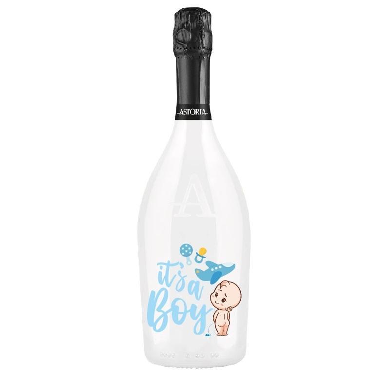 astoriagift astoria 9.5 brut cold wine 75 cl it's a boy baby shower - foto 1