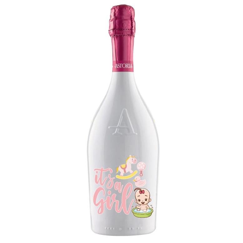 astoriagift astoria 9.5 brut cold wine 75 cl it's a girl baby shower - foto 1