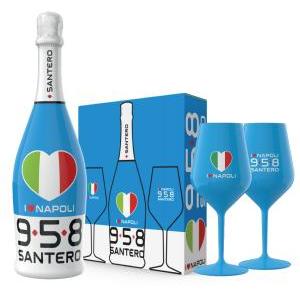 Extra dry i love napoli 75 cl confezione regalo con 2 bicchieri