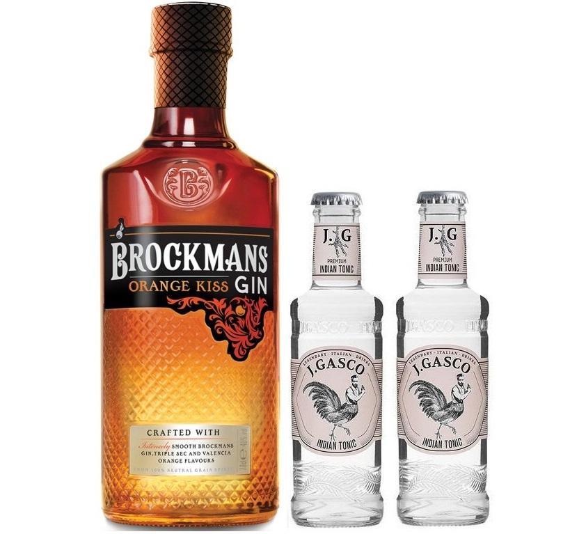 brockmans brockmans gin orange kiss 70 cl con 2 bottiglie indian tonic j. gasco - foto 1