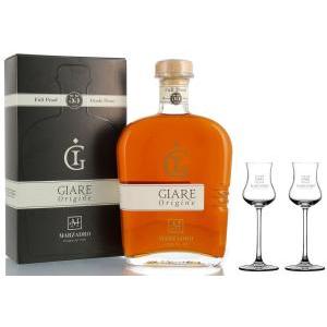 Grappa giare origine 70 cl in astuccio con due bicchieri