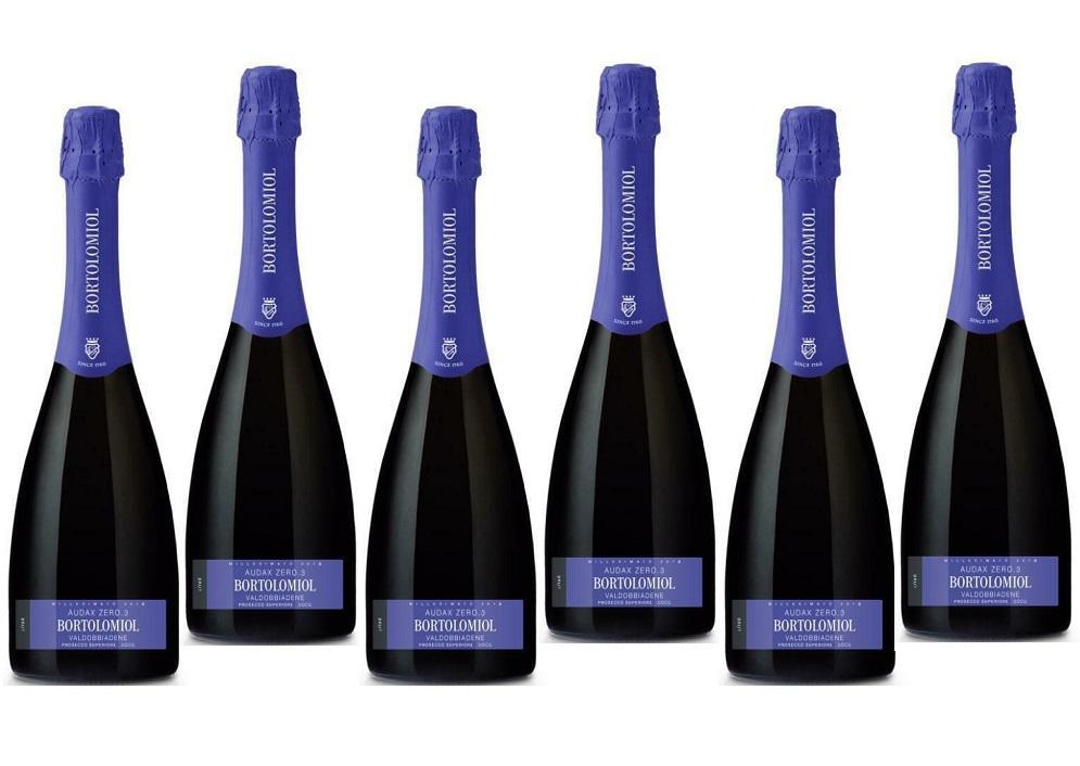 bortolomiol bortolomiol audax zero.3 valdobbiadene prosecco superiore extra brut docg 75 cl 6 bottiglie