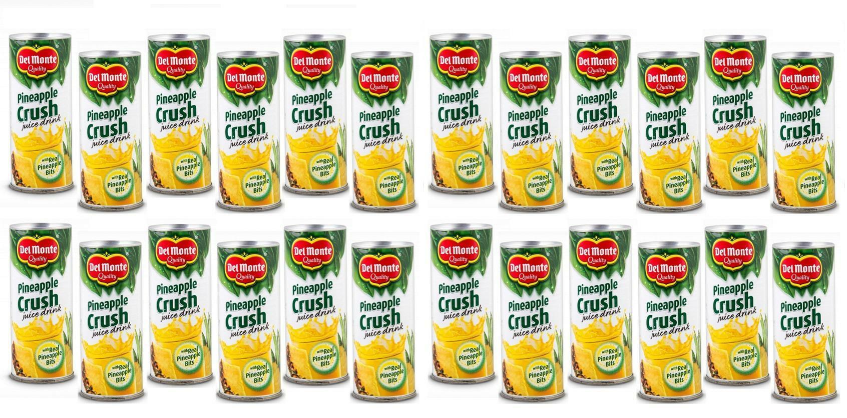 del monte crush del monte crush 240 ml pineapple juice ananas a pezzi 24 lattine - foto 1