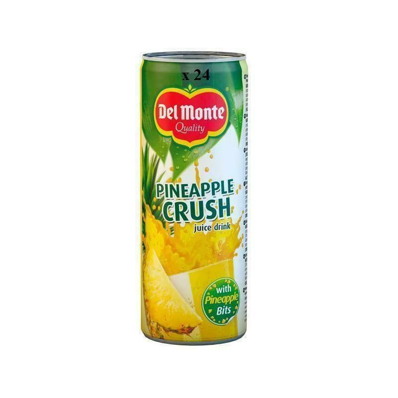 del monte crush del monte crush 240 ml pineapple juice ananas a pezzi 24 lattine - foto 2