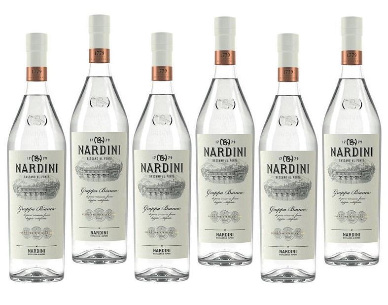 nardini nardini grappa bianca 1 litro 6 bottiglie - foto 1