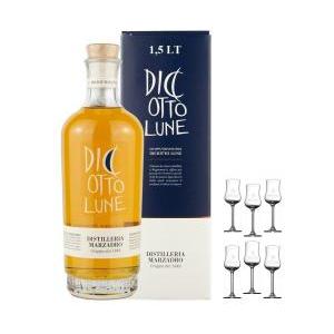 Grappa le diciotto lune magnum 1,5 lt con confezione regalo  e 6 bicchieri