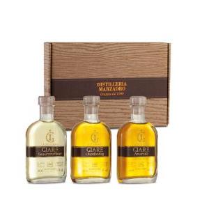 Collezione grappa giare 3 bottiglie da 10 cl in confezione regalo