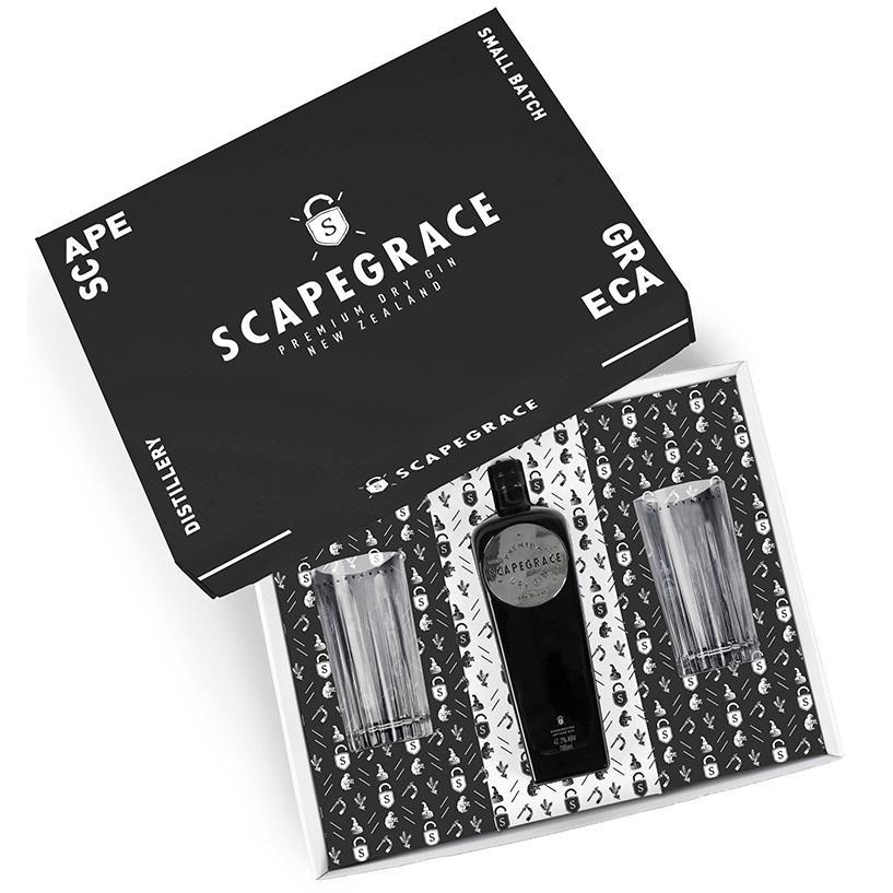 scapegrace scapegrace premium dry gin new zeland 70 cl confezione ragalo con due bicchieri - foto 1