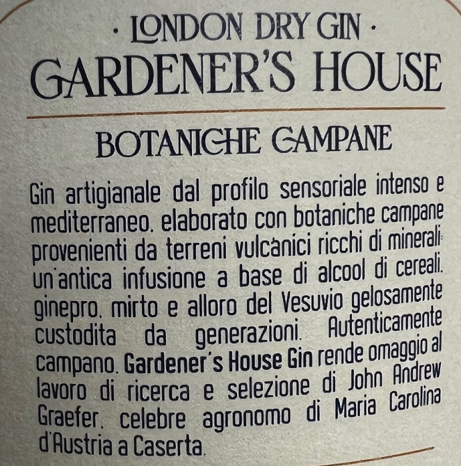 opificio botanico opificio botanico london dry gin gardener's house 70 cl - foto 2