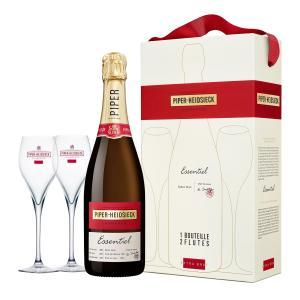 Champagne essentiel blanc de blancs 75 cl confezione con 2 bicchieri