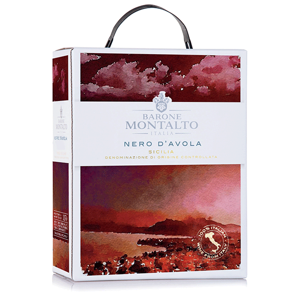 barone montalto barone montalto bag in box nero d' avola sicilia doc 3 lt